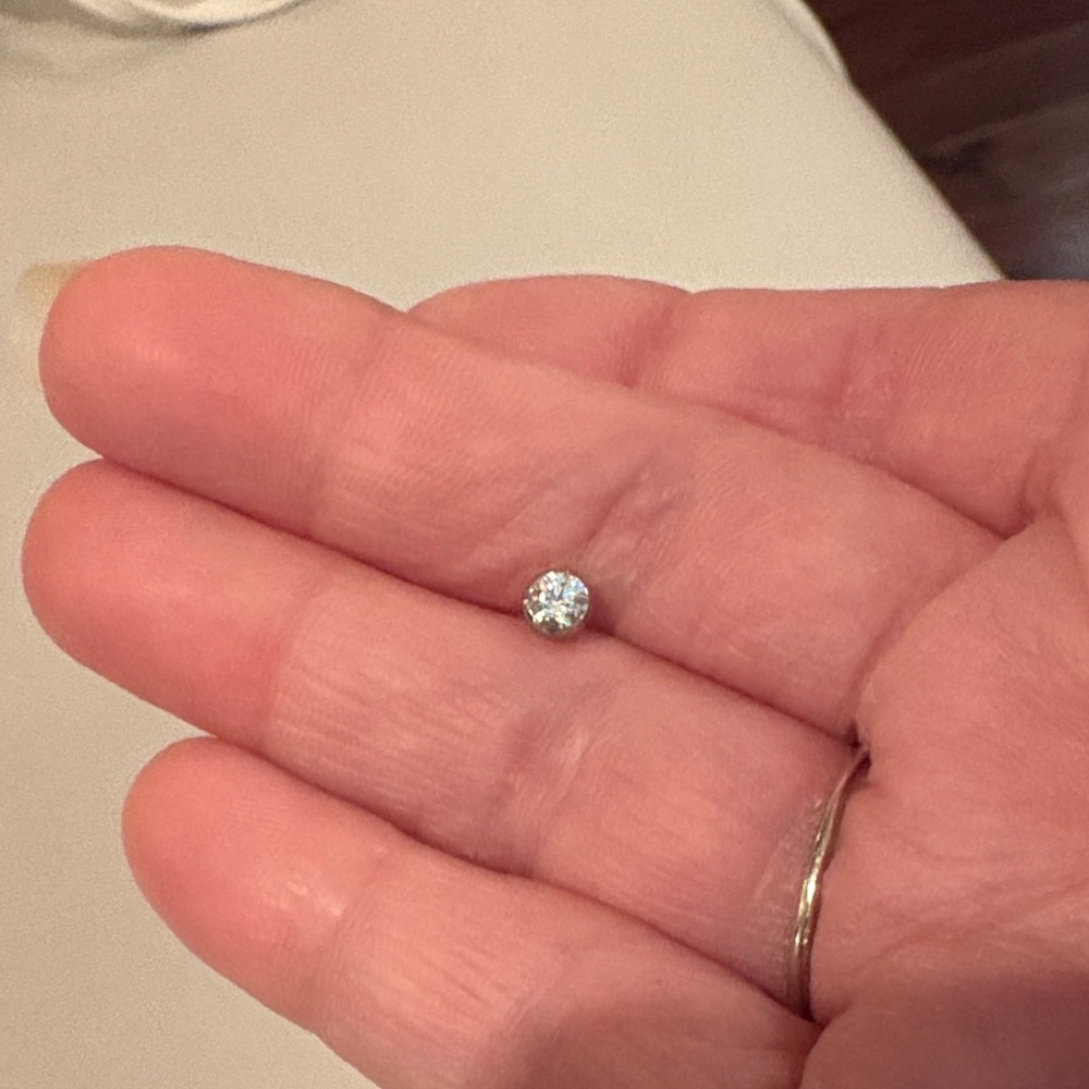 Anatometal Low Profile Clear CZ threaded end